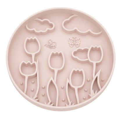 skov pet slow feeder bowl tulip pink
