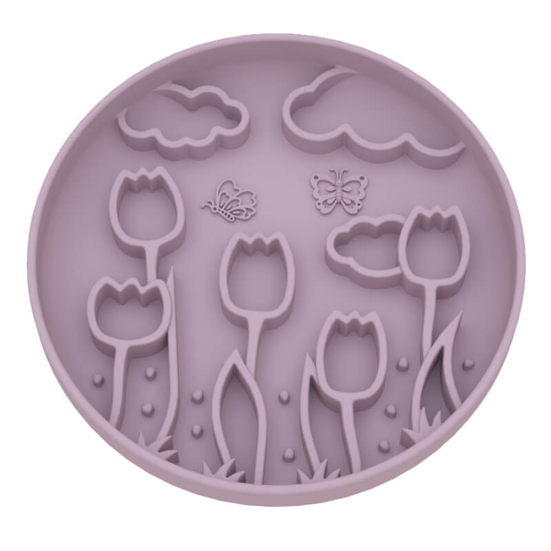 skov pet slow feeder bowl tulip purple