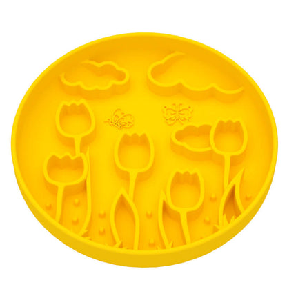 skov pet slow feeder bowl tulip yellow